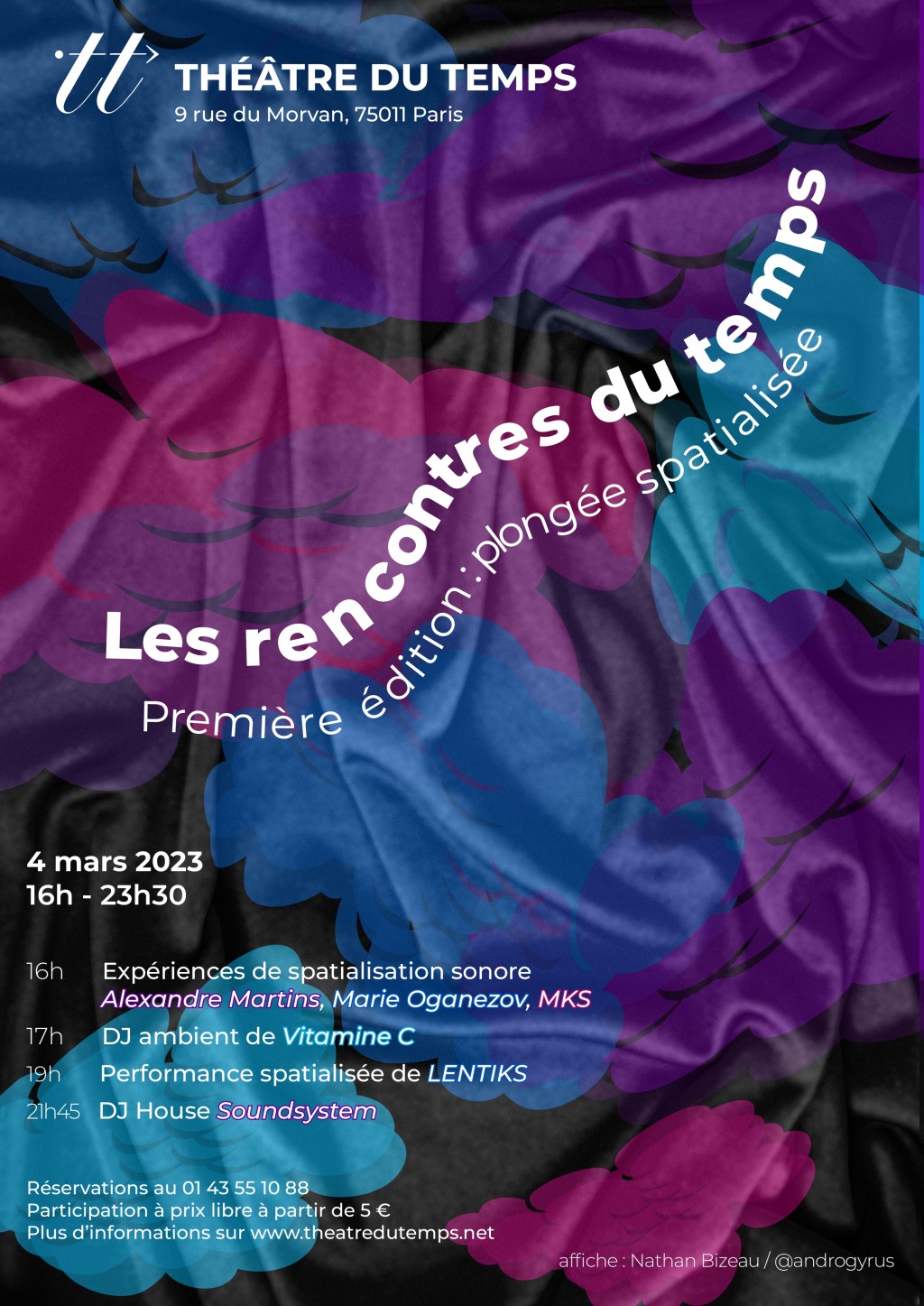 Design d&rsquo;affiches pour un évènement organisé par le théâtre du&nbsp;temps